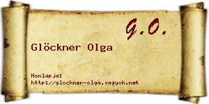 Glöckner Olga névjegykártya